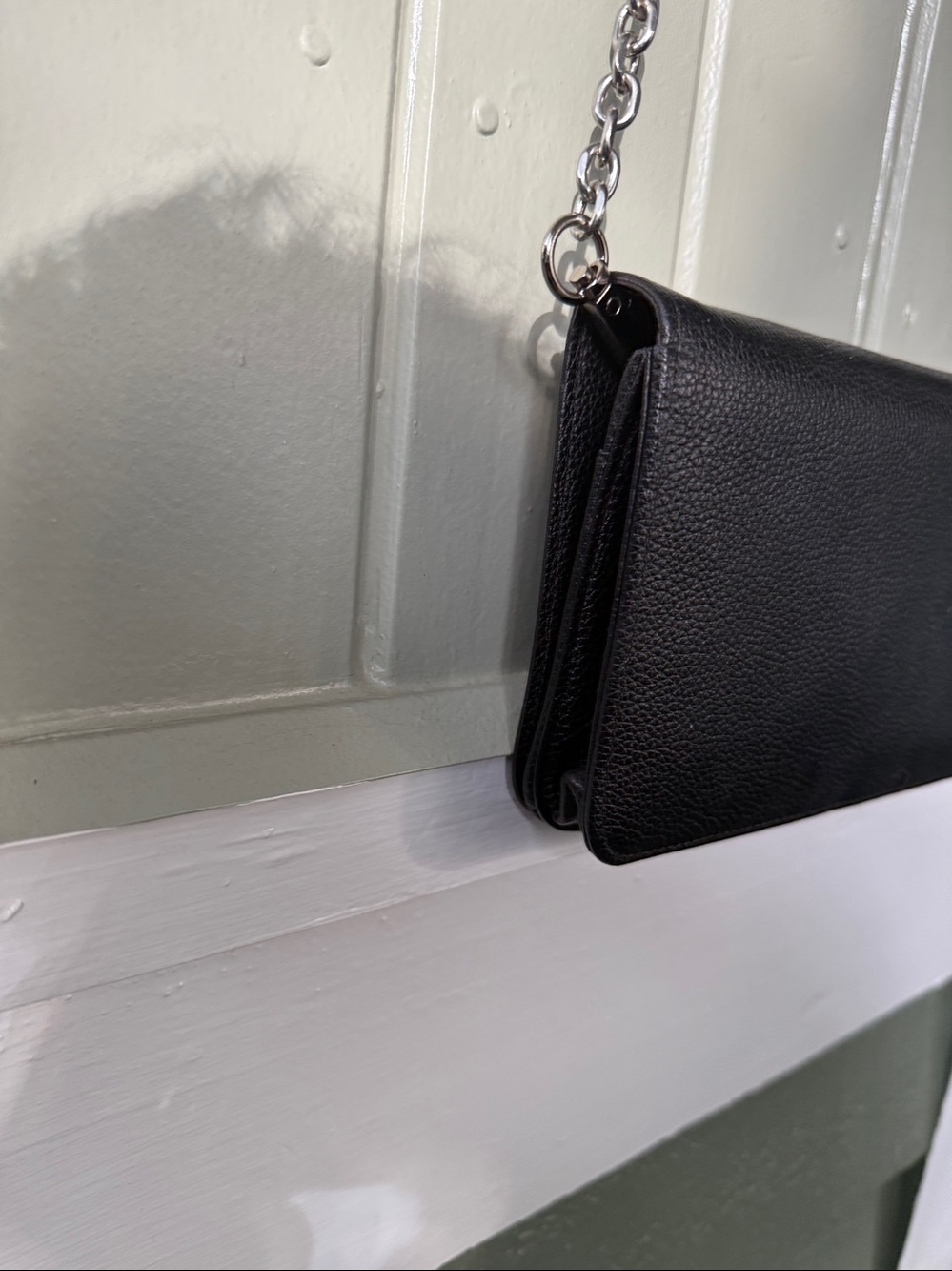 Longchamp Le Foulonné Pebbled Leather Wallet on Chain (WOC) - Picture 7 of 8